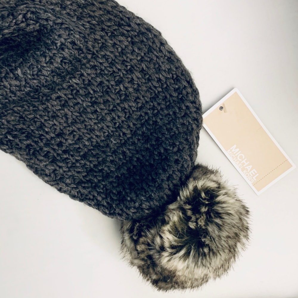 Michael Kors Pom Pom Knit Scarf - Picture 3 of 3
